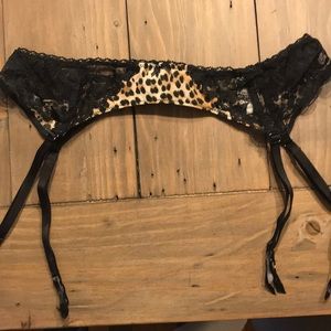 Victoria’s Secret Leopard and Lace Garter Belt